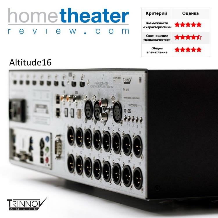 Лучшие оценки для Trinnov Altitude16 и подробный обзор от журнала hometheaterreview. com